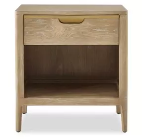 Arlington Natural Light and Brass Rectangular Side Table