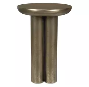 Arlington Antique Brass Outdoor Round Accent Table