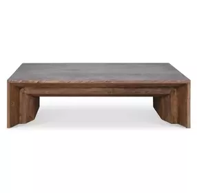 Prescott Brown and Gray Rectangular Coffee Table
