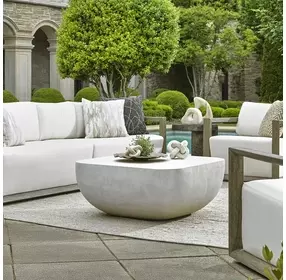Fairmont Limestone Outdoor Square Occasional Table Set
