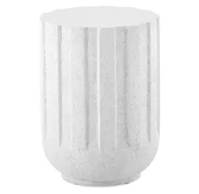 Fairmont White Outdoor Round Accent Table