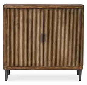 Belmont Light Walnut and Matte Black 2 Door Accent Cabinet