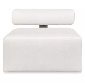 Bolster Back Oyster White Outdoor 36" Armless Sofa