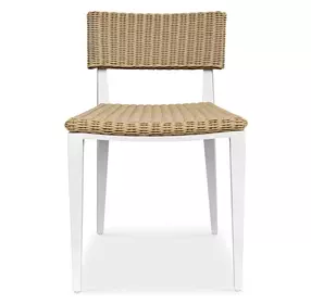 Hamilton White and Honey Outdoor Dining Chair