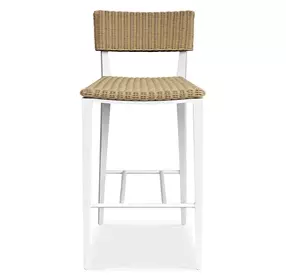 Hamilton White and Honey Outdoor Bar Stool