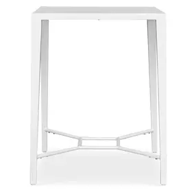 Grafton White Outdoor 32" Square Bar Table