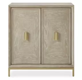 Alden Cerused and Gold 2 Door Accent Cabinet
