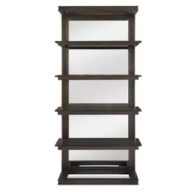 Carlisle Walnut and Brass Etagere