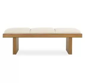 Langston Ivory Upholstered Accent Bench