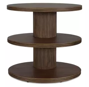 Riverton Dark Walnut Oval Side Table