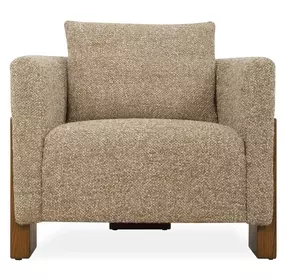 Monterey Warm Amber and Cream Upholstered Accent Chair