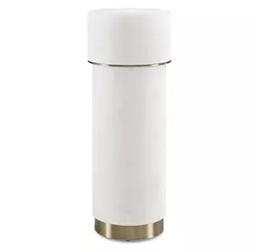 Wessex White and Brushed Brass Round Drink Table