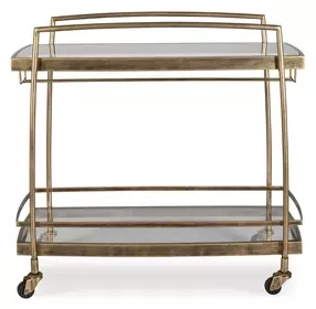 Scarritt Antique Brass Bar Cart
