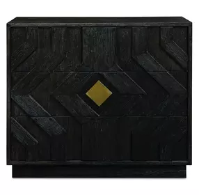 Faulkner Black 3 Drawer Accent Chest