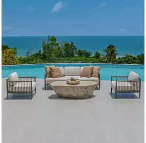 Grafton Oyster White Outdoor Living Room Set