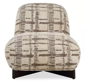 Evans Mocha and Caramel Upholstered Armless Accent Chair