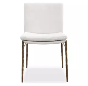 Arlington Textured White Upholstered Dining Chair