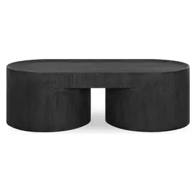 Kingsley Black Oval Coffee Table