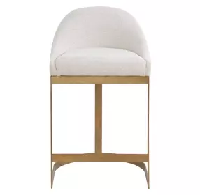 Belmont Soft Ivory Performance Fabric Upholstered Counter Height Stool