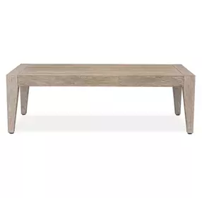 Arlington Cerused Wheat Outdoor Rectangular Coffee Table