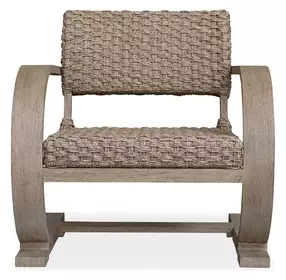 Rehema Oatmeal and Cerused Wheat Outdoor Lounge Chair
