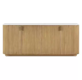 Riverton Brown and White 4 Door Accent Cabinet
