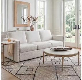 Tylan White and Warm Brass Occasional Table Set