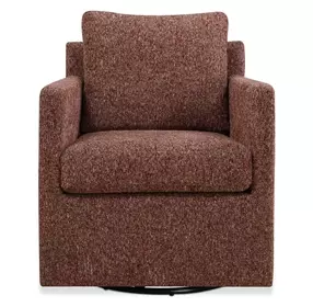Oakley Canyon and Blush Upholstered Swivel Glider Accent Chair