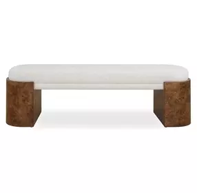 Grafton Off White Upholstered Accent Bench