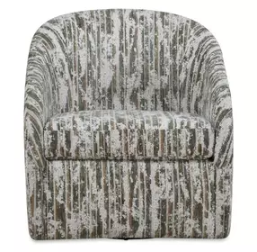 Hamilton Moss and Ivory Upholstered Swivel Accent Chair
