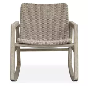 Prescott Twisted Oatmeal and Cerused Wheat Outdoor Rocking Chair
