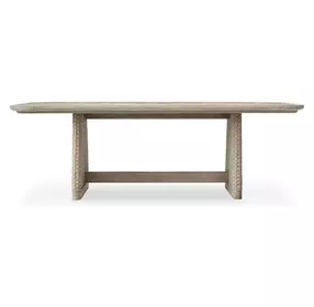 Carlisle Cerused Wheat Outdoor 92" Rectangular Dining Table