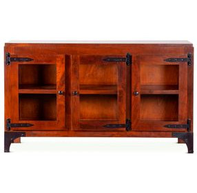 Sterling Dark Walnut 3 Glass Door Sideboard