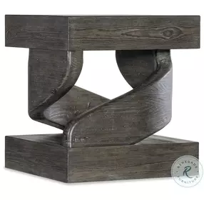 Commerce And Market Dark Wood Twister End Table
