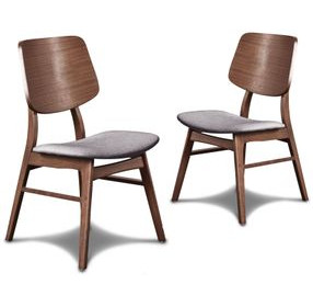 Oscar Dark Gray Upholstered Dining Chair Set of 2