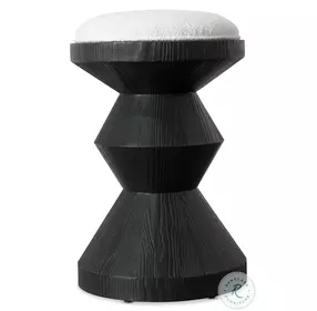 Commerce And Market Chateau Linen And Charred Black Xaden Counter Stool