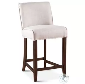 Avery White Linen Counter Height Stool
