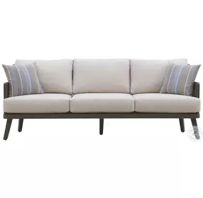 Genova Light Gray Outdoor Patio 35" Sofa
