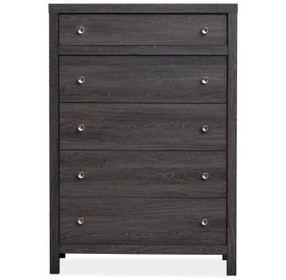 Merrifield Raisin Black 5 Drawer Chest