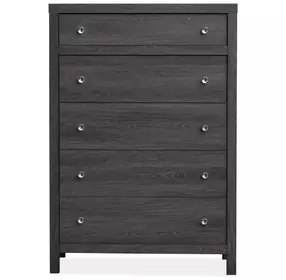 Meadowrise Raisin Black 5 Drawer Chest