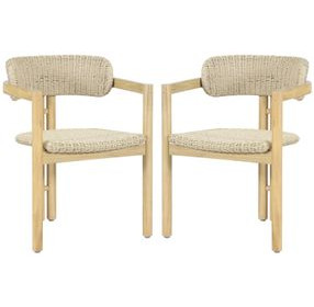 Sedona Beige Outdoor Dining Chair Set of 2