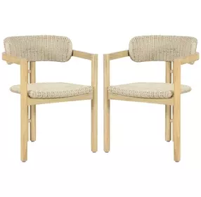 Sedona Beige Outdoor Dining Chair Set of 2