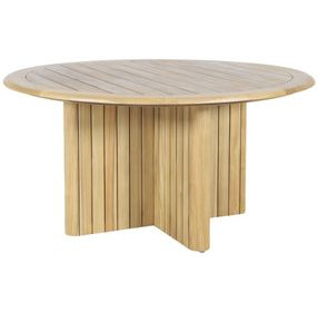 Sedona Natural 59" Round Outdoor Dining Table