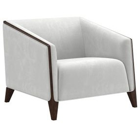 Artisan Upholstery Linen Upholstered Piet Lounge Chair