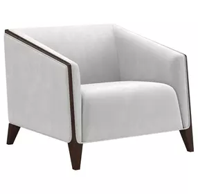 Artisan Upholstery Linen Upholstered Piet Lounge Chair