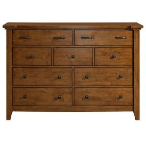 Joseph Chestnut 9 Drawer Dresser