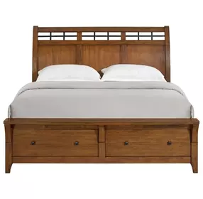 Joseph Chestnut King Sleigh Storage Bed