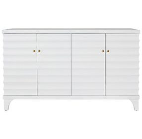Gates Matte White Lacquer 4 Door Buffet