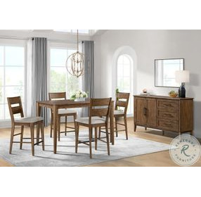 Koloa Honey Extendable Leg Counter Height Gathering Dining Room Set