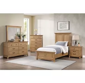Sunstone Natural Youth Panel Bedroom Set